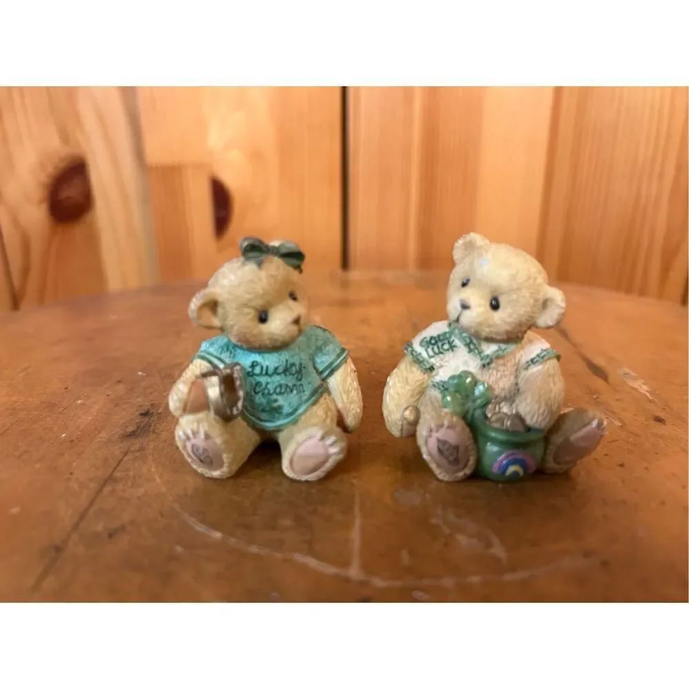 Cherished Teddies 1998 Good Luck Charm Duo (2 pc lot) 476943 Collector Teddy (82